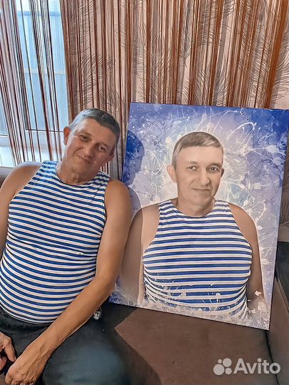 Портрет на холсте по фото с бесплатной доставкой