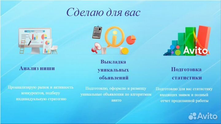 Авитолог, Услуги авитолога