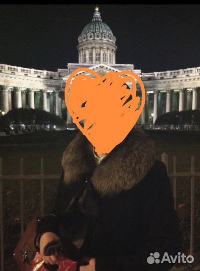 Меховой воротник чернобурка