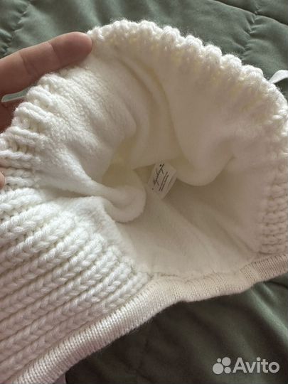 Шапка ушанка женская вязаная