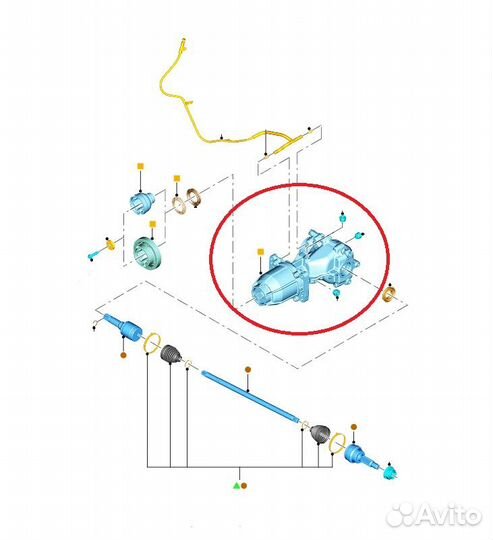 Редуктор мост с муфтой в сборе задний Ford Kuga