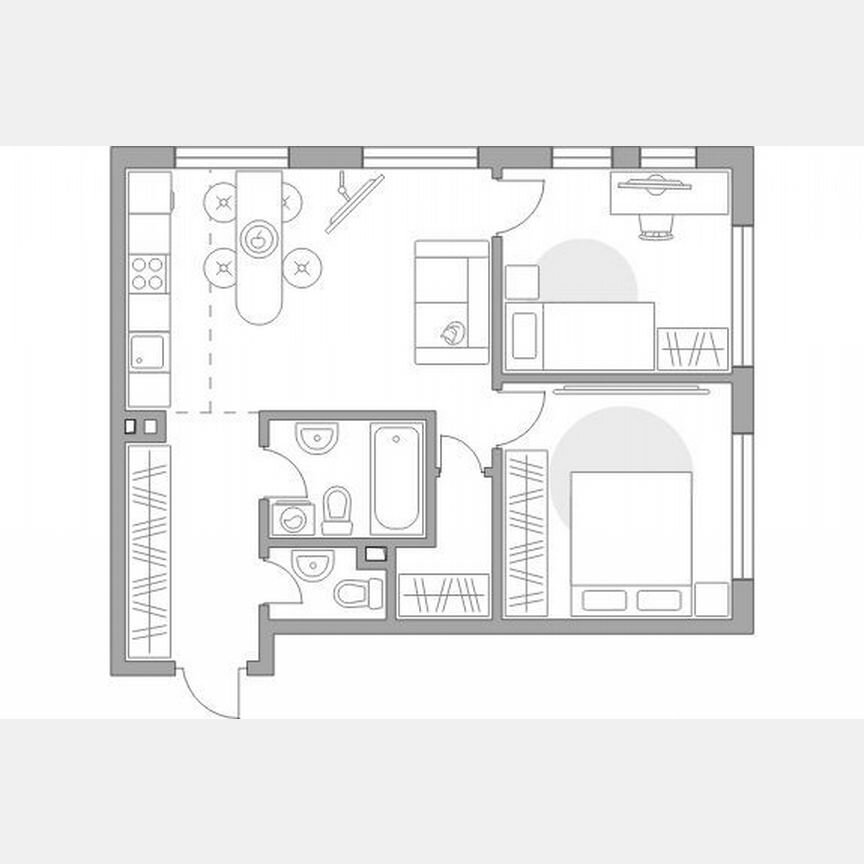 2-к. квартира, 61,7 м², 3/23 эт.