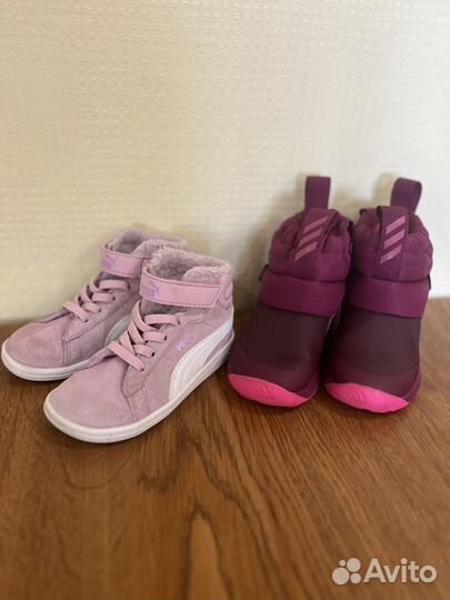 Демисезонные ботинки сапоги для девочки adidas 24