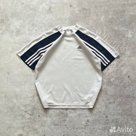 Винтажная тишка Adidas 90 Футболка Поло Оверсайз