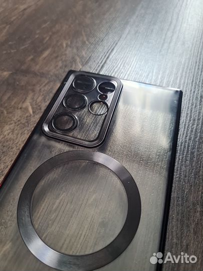 Прозрачный силиконовый чехол на Samsung S22 Ultra