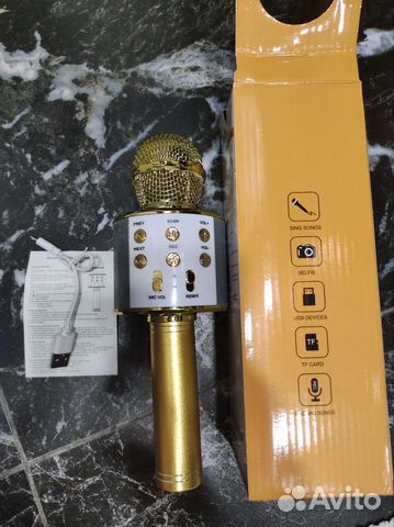 Караоке беспроводной bluetooth микрофон WS-858