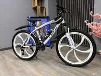 Велосипед с литыми дисками белый новый
