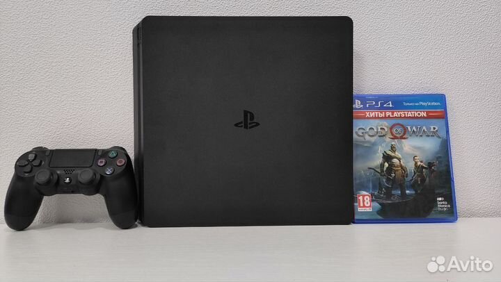 Sony PS4 Slim 76 игр + 2 геймпада