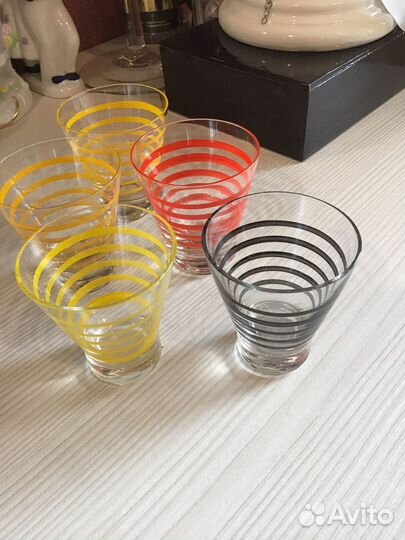 Рюмки 5 штук СССР серпантин