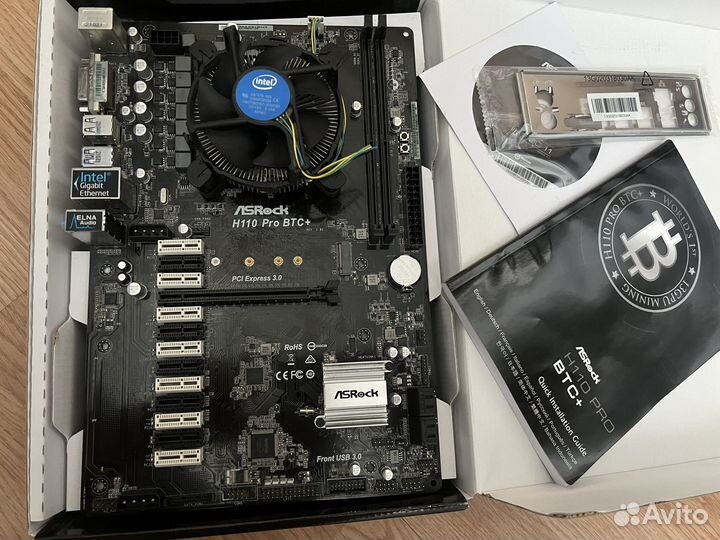 Материнская плата ASRock H110 Pro BTC+ проц