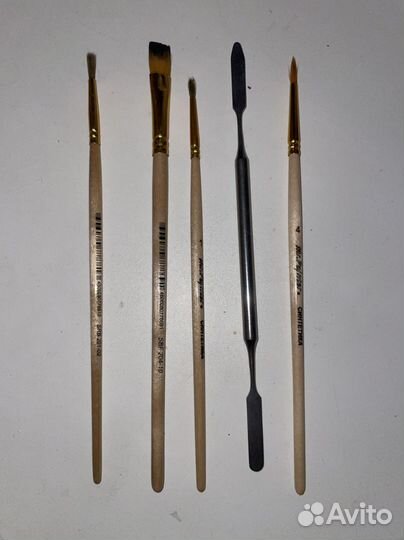 Кисточки для рисования + Стек металлический