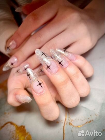 Наращивание ногтей на дому/ модели на маникюр