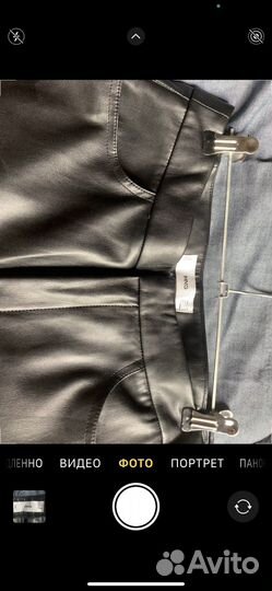 Кожаные брюки mango