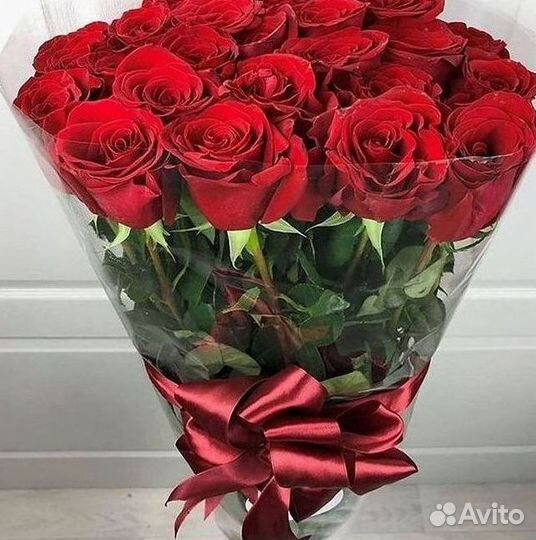 Розы высокие Доставка цветов