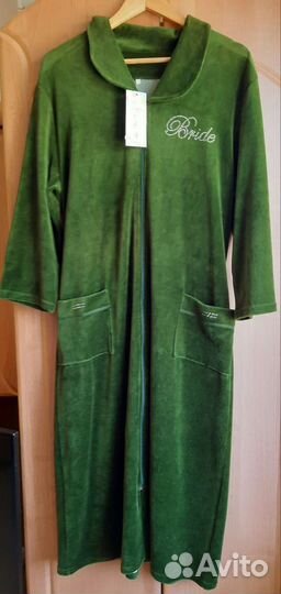 Халат женский. Хлопковый велюр