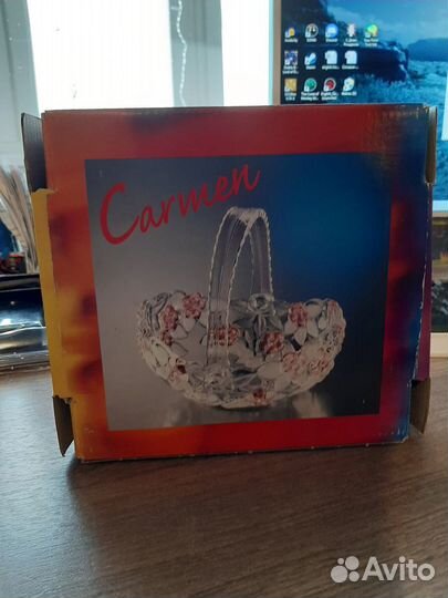 Ваза-корзина стекло Walterglas Германия