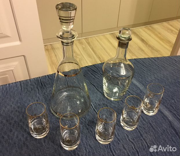 Фужеры и 2 графина СССР