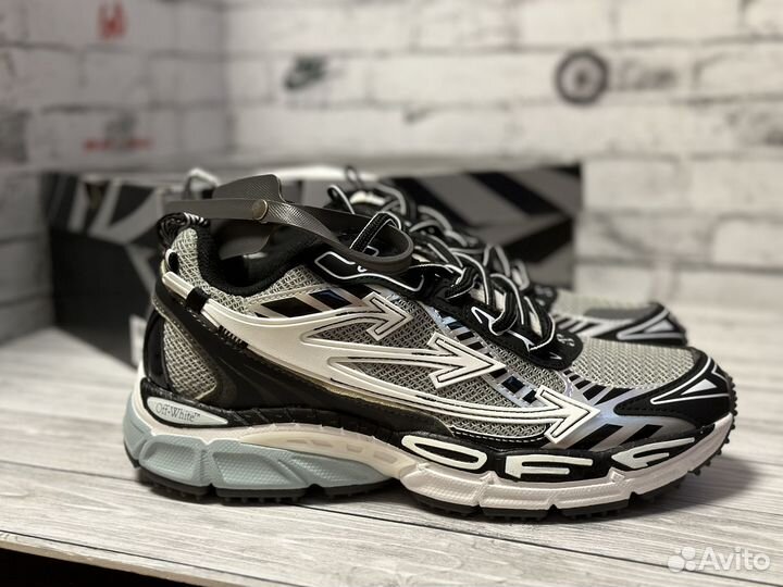 Off White be right back light grey black оригинал