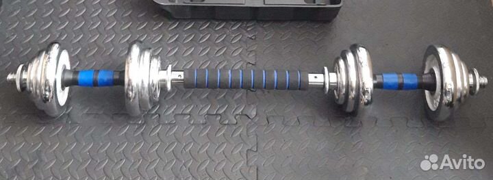 Штанга и гантели разборные в кейсе