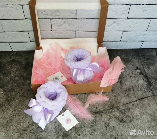 Детские пинетки и пледы