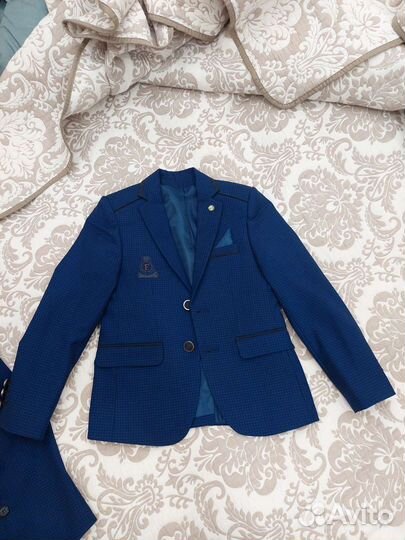 Пиджак с жилетом 6-8 лет, 120-126