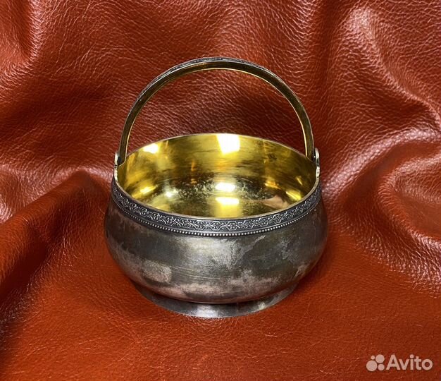 Сахарница серебро 875 пробы СССР