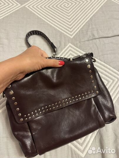 Сумка zara натуральная кожа