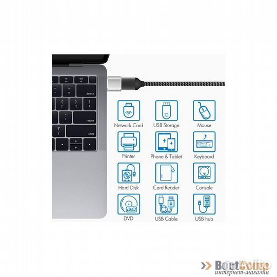 Переходник USB Type-C - USB 3.0 KS-is (KS-388GR) с