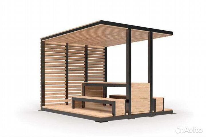 Беседка в стиле лофт