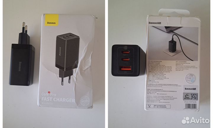 Зарядные Baseus 65W Gan / Toocki 67W / Panasonic