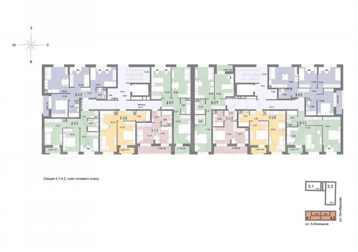 3-к. квартира, 64,5 м², 9/10 эт.