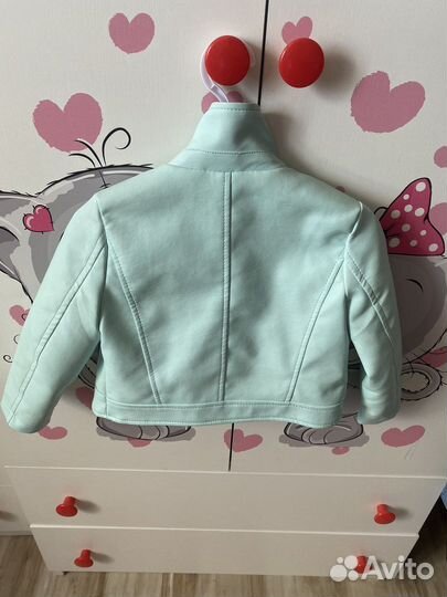 Кожаная куртка для девочки 98-104