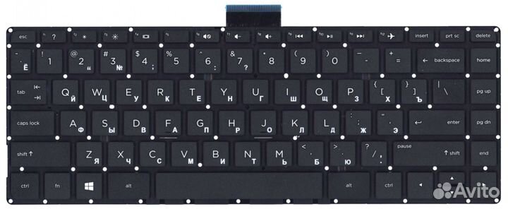 Клавиатура HP Stream 14-ax без рамки горизонтальны