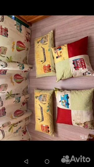 Шторы в детскую 132*234 и 4 наволочки