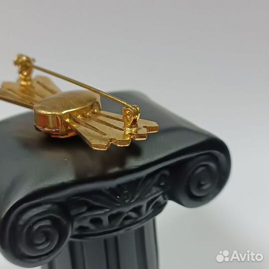 Советская Позолоченная Брошь Яблонекс Чехословакия