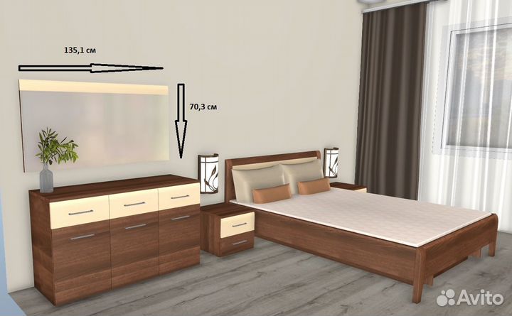 Зеркало навесное мебель Дятьково