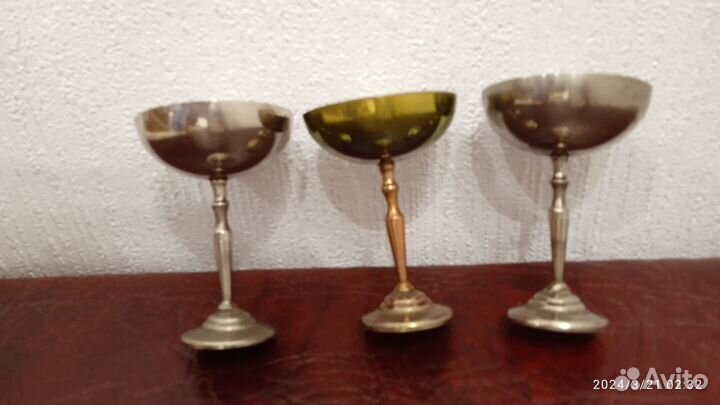 Металлические ликерные рюмочки СССР