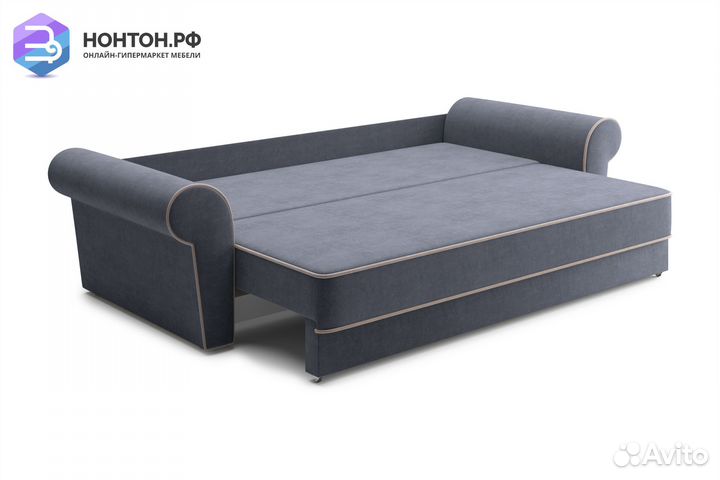 Диван еврокнижка Прованс 3-х местный темно-серый