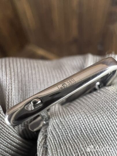 Золотые серьги 585 пробы бриллианты бирка