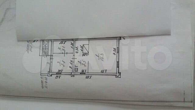 Комната 40 м² в 3-к., 1/2 эт.