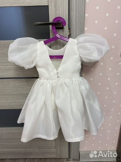 Белое платье для девочки 92