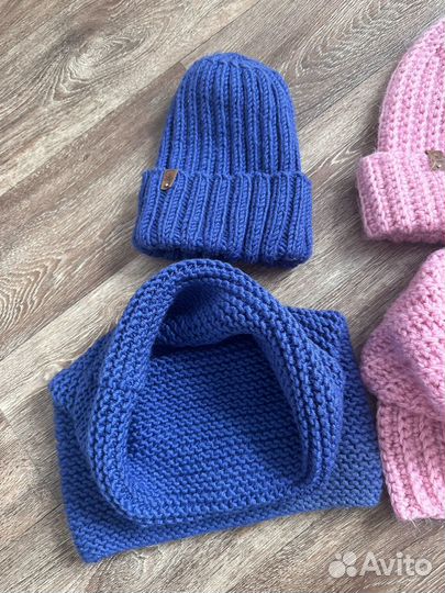 Комплект шапка и снуд женский