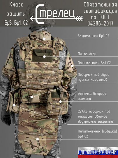 Бронежилет Стрелец 24 Сертифицированный d2509