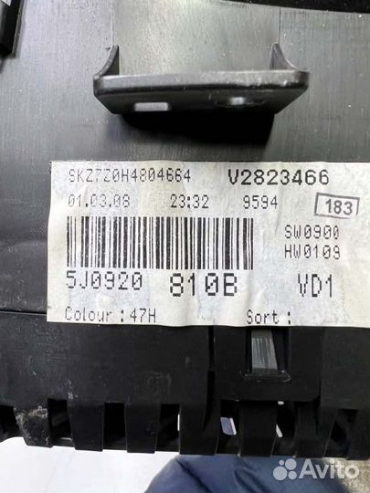 Панель приборов Skoda Roomster 1.6 BTS 2008