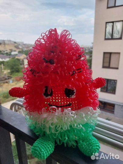 Мочалка ручной работы долька арбуза