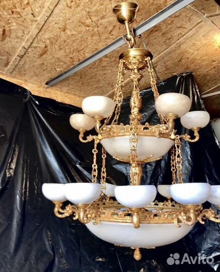 Бронзовая мраморная люстра Mariner Royal Heritage