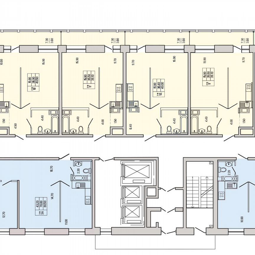 3-к. квартира, 74,7 м², 14/19 эт.