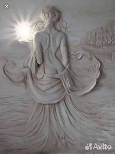 Картина барельеф из гипса панно картина скульптура