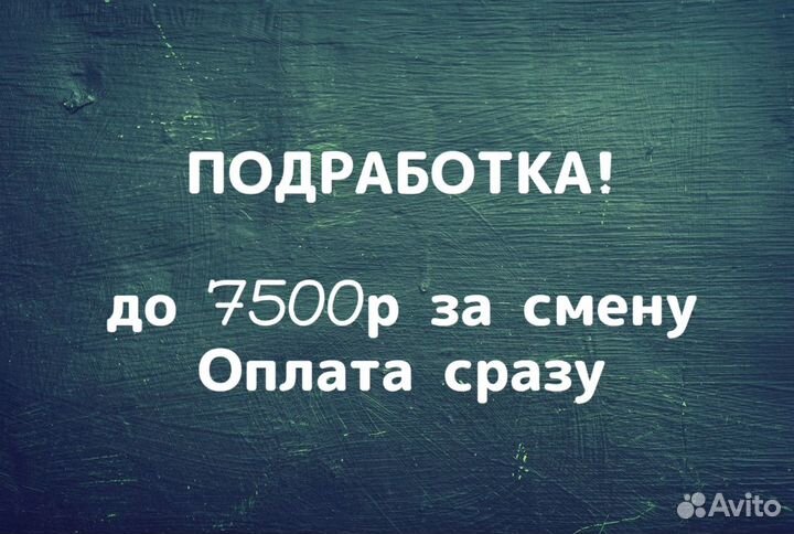 Подработка с ежедневными выплатами рабочий