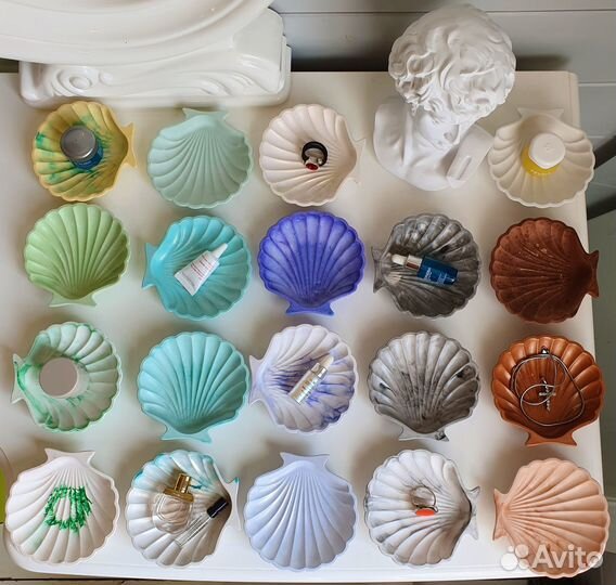 Поднос ракушка декоративный гипс